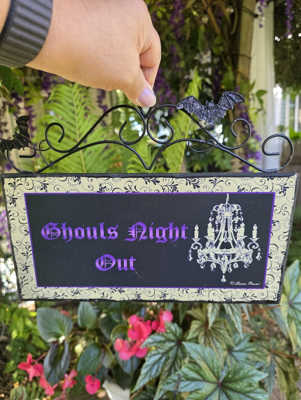 Ghouls Night Out Halloween Plaque